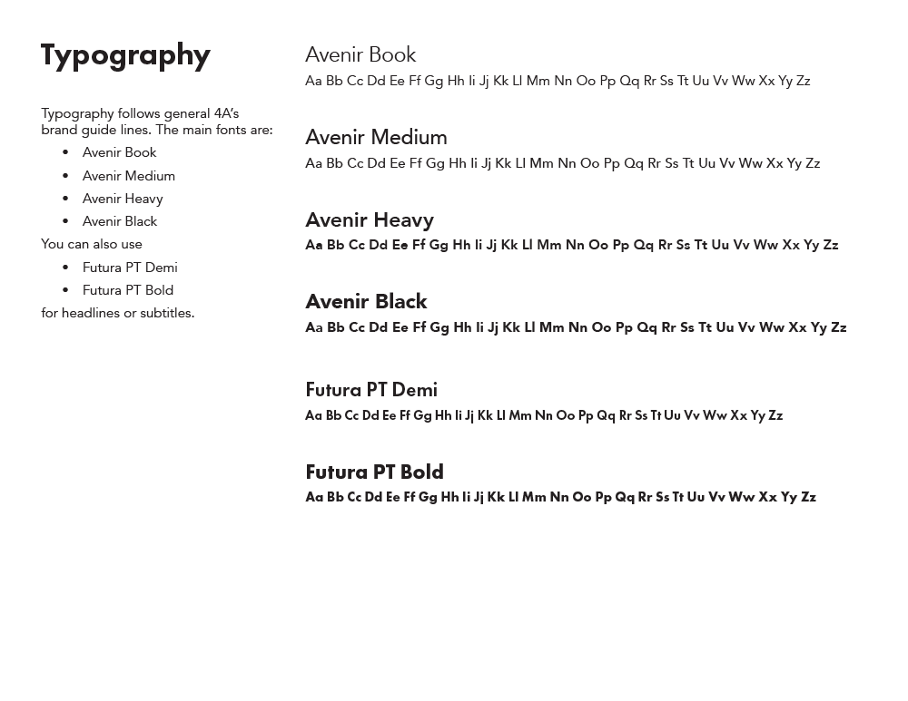 4A's Foundation Brand Guidelines